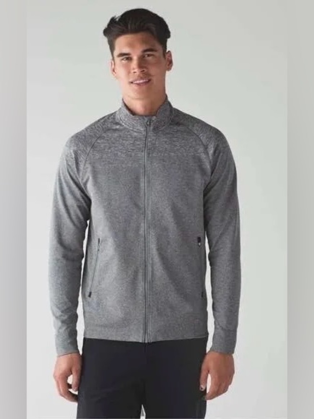 lululemon athletica Men's Pulse Full-Zip Heathered Gray Jacket long sleeve M